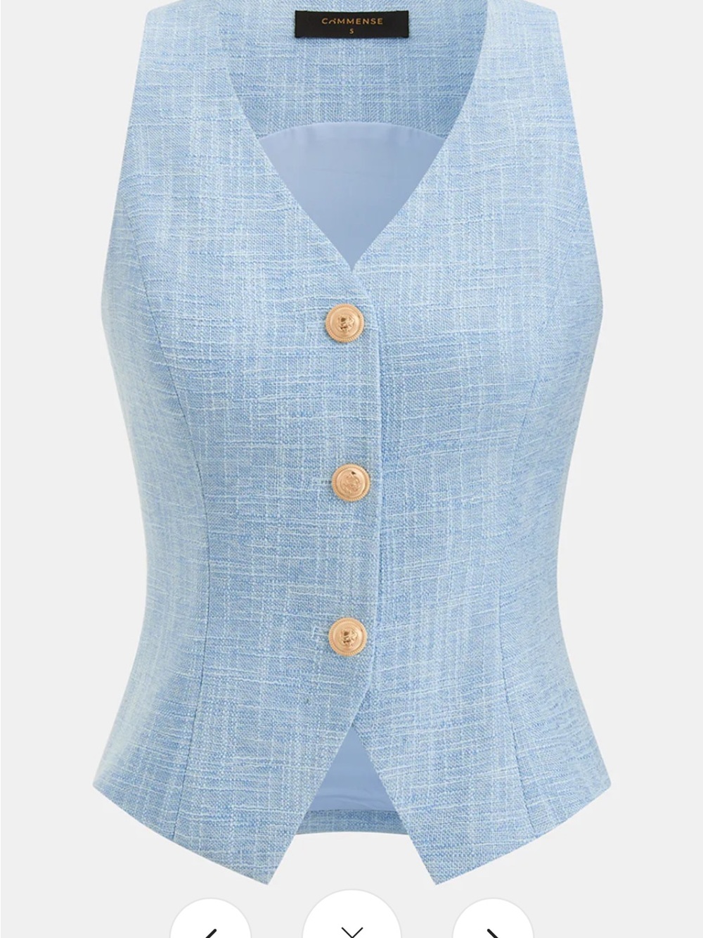 Commense Light Blue Sleeveless Vest & Matching Shorts Set - Picture 5 of 9
